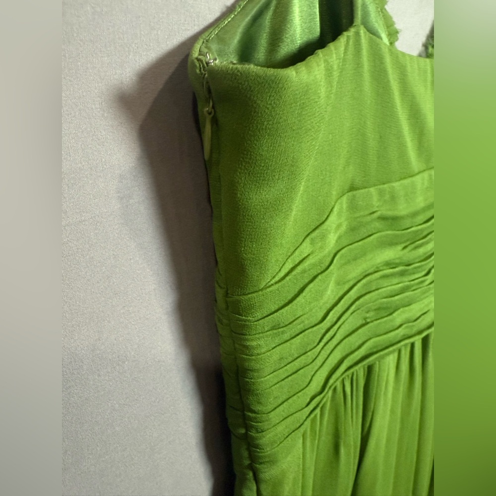 Laundry‎ By Shelli Segal Silk Green Dress Y2K, Size 8 - Picture 9 of 9